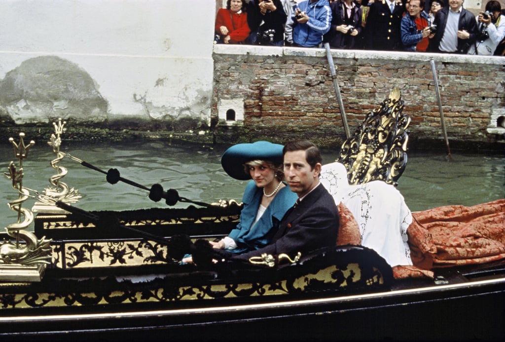 The couple were photographed taking a gondola ride through Venice's Grand Canal in 1985.