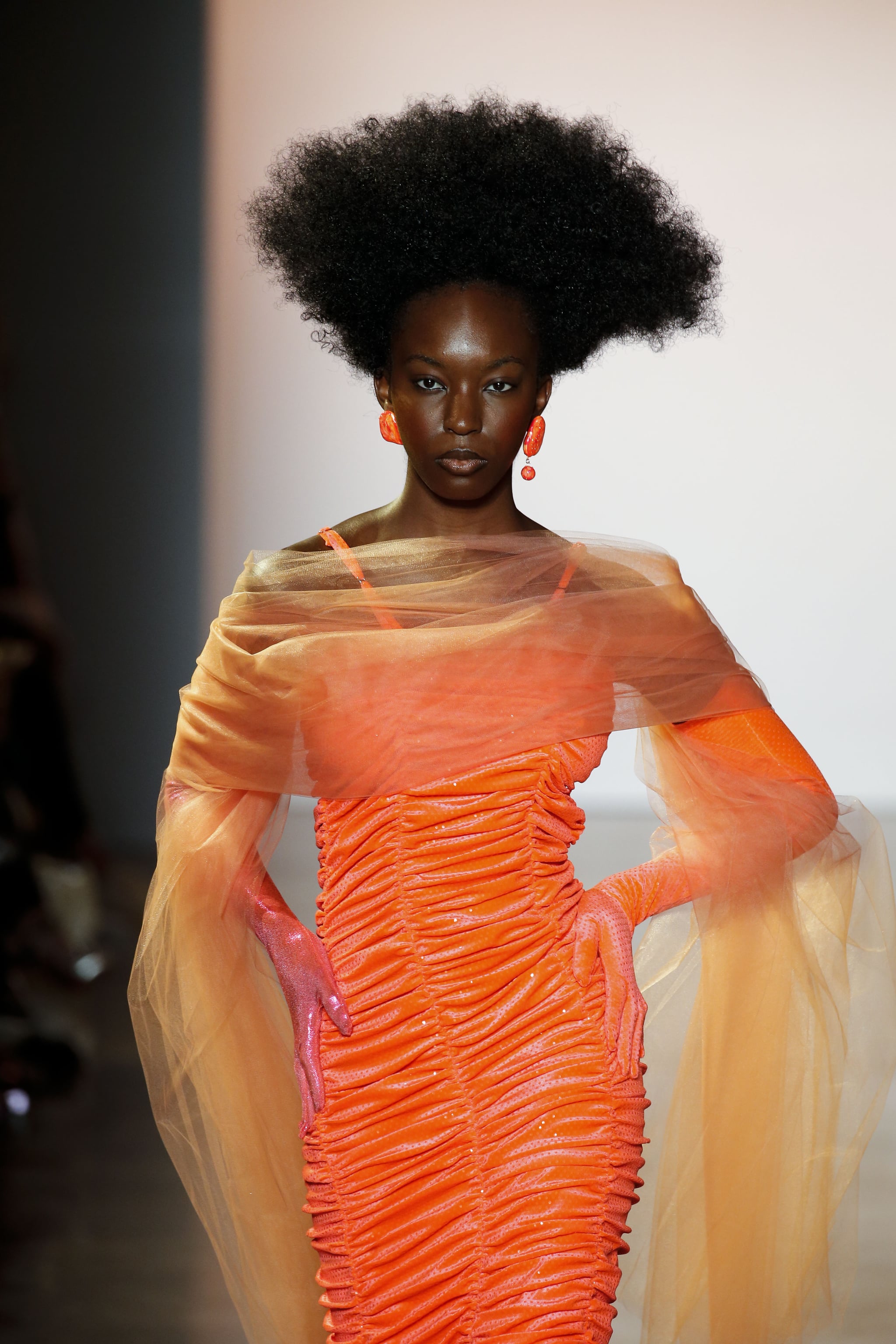 NEW YORK, NEW YORK - SEPTEMBER 07: A model walks the runway at the Christopher John Rogers Ready to Wear Spring/Summer 2020 fashion show during New York Fashion Week on September 07, 2019 in New York City. (Photo by Victor VIRGILE/Gamma-Rapho via Getty Images)