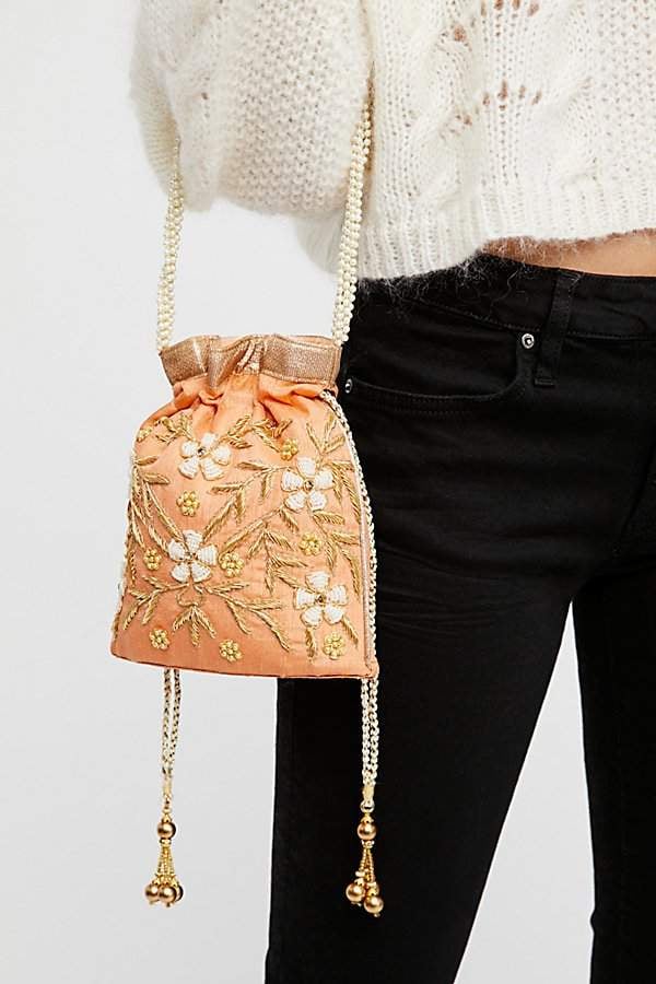 Bouquet Embellished Clutch by Zhuu