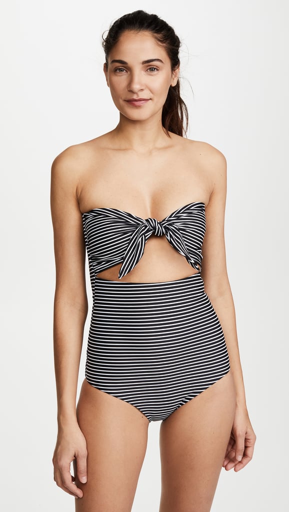 Mikoh Lana One-Piece | Demi Lovato Striped Cutout One-Piece Swimsuit