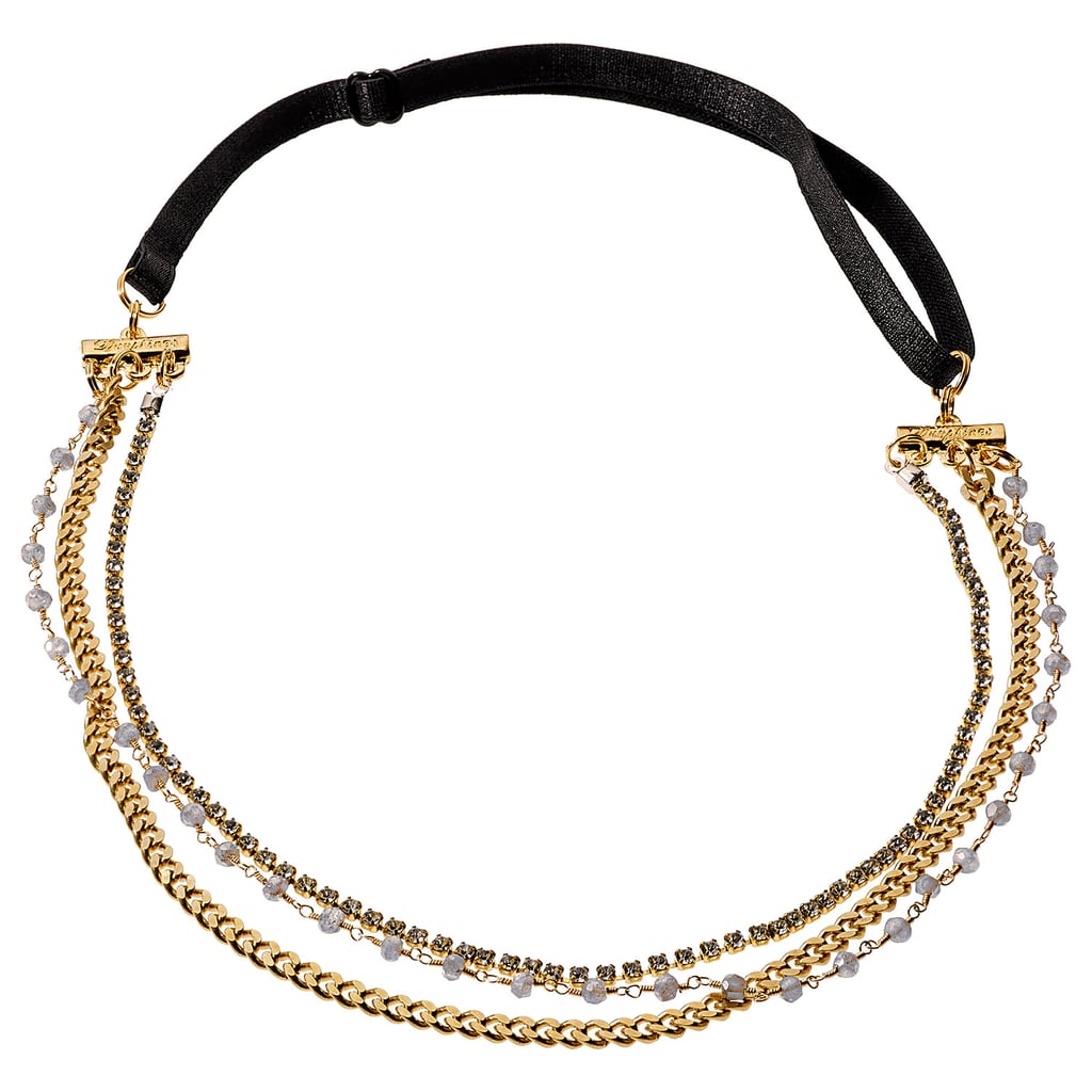 A pretty headband is something that all your bridesmaids will enjoy, and one with delicate labradorite stones like this one from Dauphines of New York ($40) is decidedly decadent.
