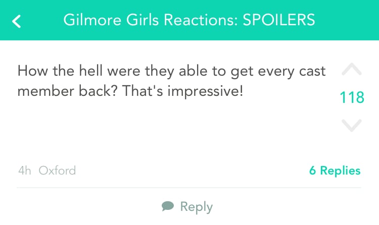 You're happy that most of the show's cast came back.