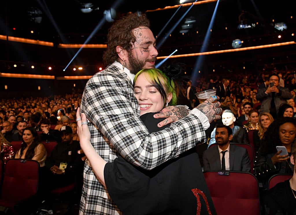 Post Malone and Billie Eilish at the 2019 American Music Awards