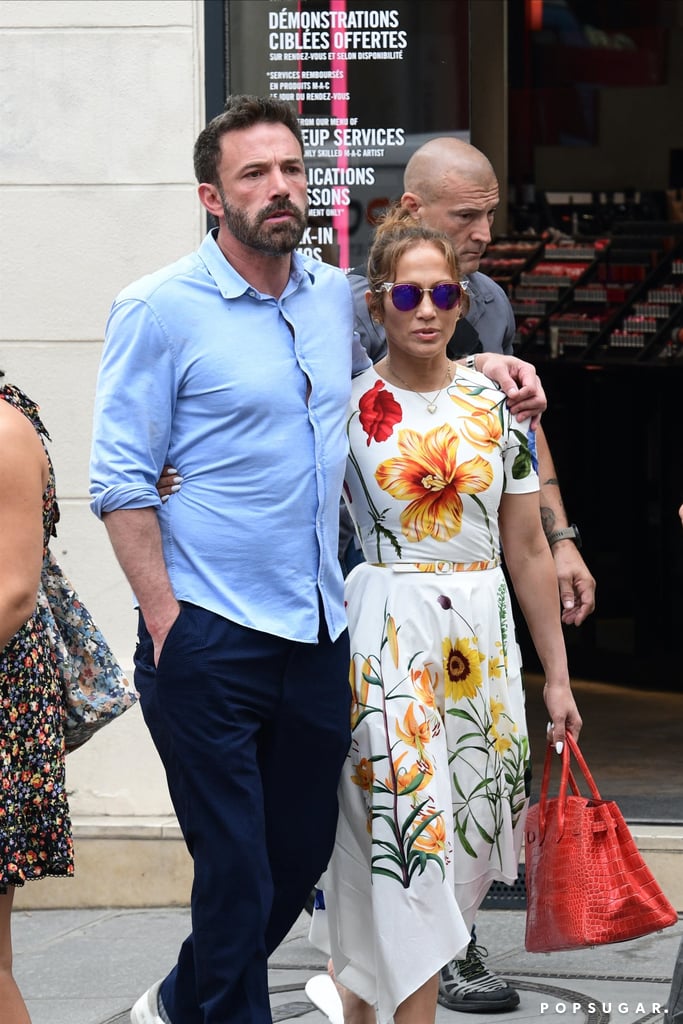 Jennifer Lopez and Ben Affleck in Paris on 22 July