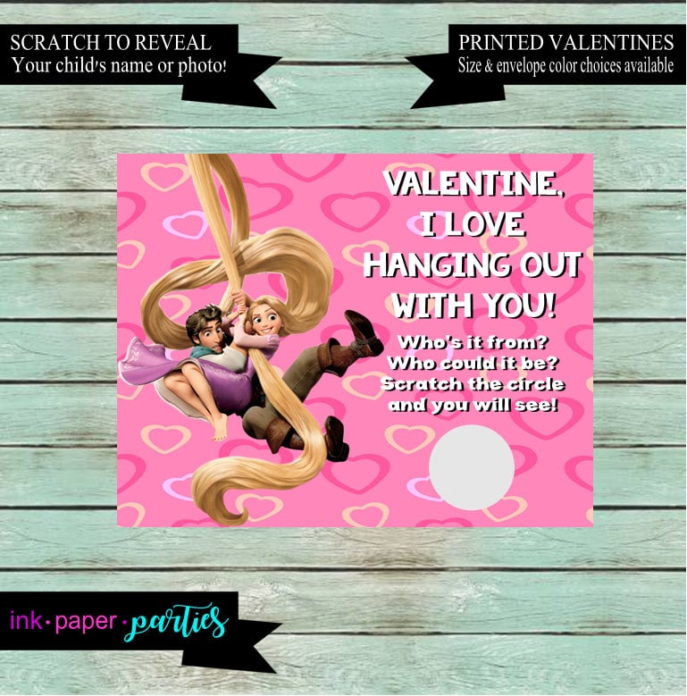 Tangled Scratch-Off Valentine Cards