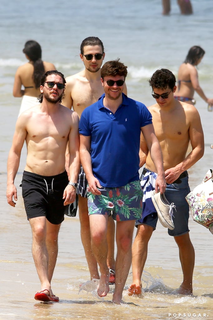 Kit Harington Shirtless on the Beach in Brazil Pictures
