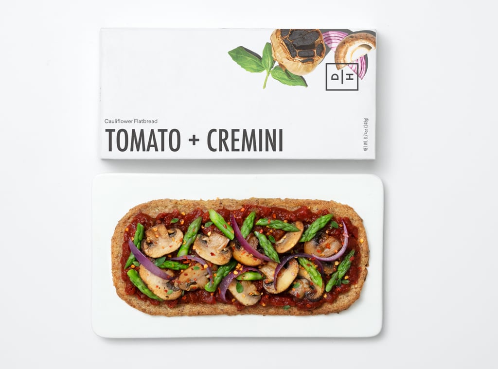 Tomato + Cremini Flatbread With Cauliflower Crust