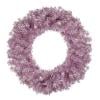 Unlit Artificial Double Tinsel Christmas Wreath, Metallic Pink