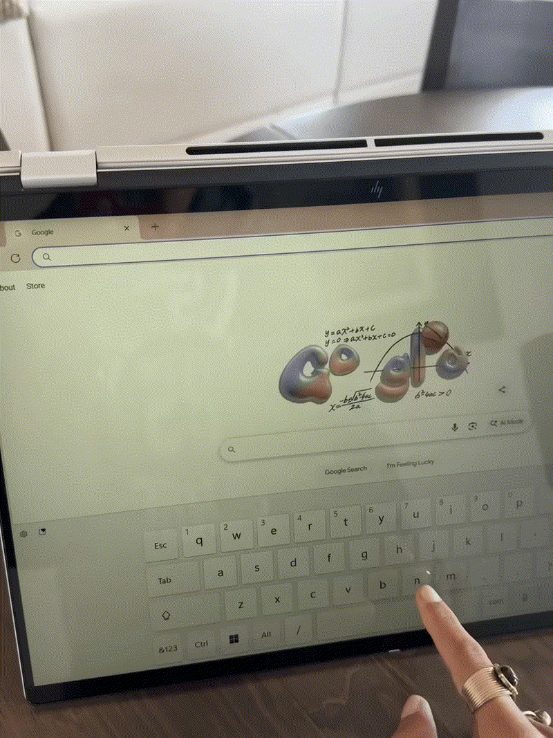 using touchscreen laptop