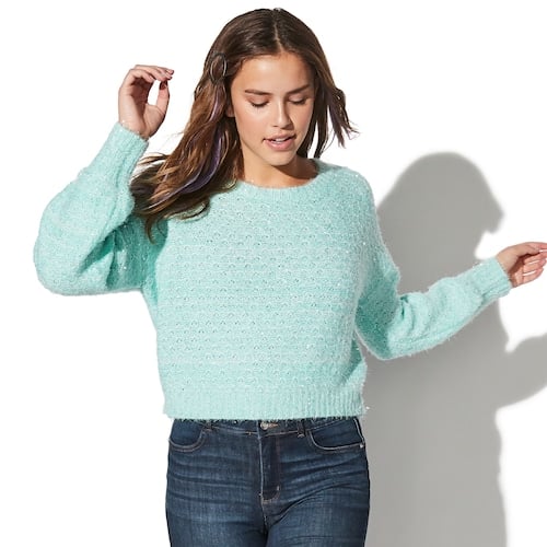 Vylette Puff Sleeve Crewneck Sweater