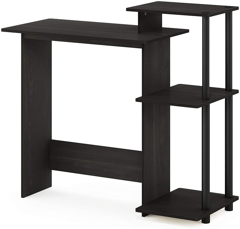 Furinno Efficient Home Desk With Square Side Shelves