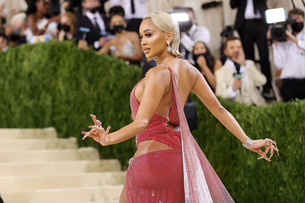 Saweetie's Blond Hair Flip