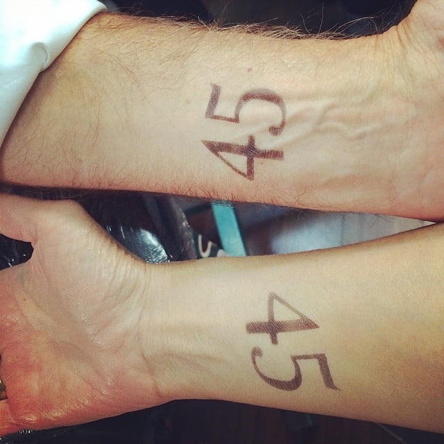 Julia and the real-life VP displayed the temporary tattoos they got for their short film. "Ready for our close up," she wrote. 
Source: Instagram user officialjld