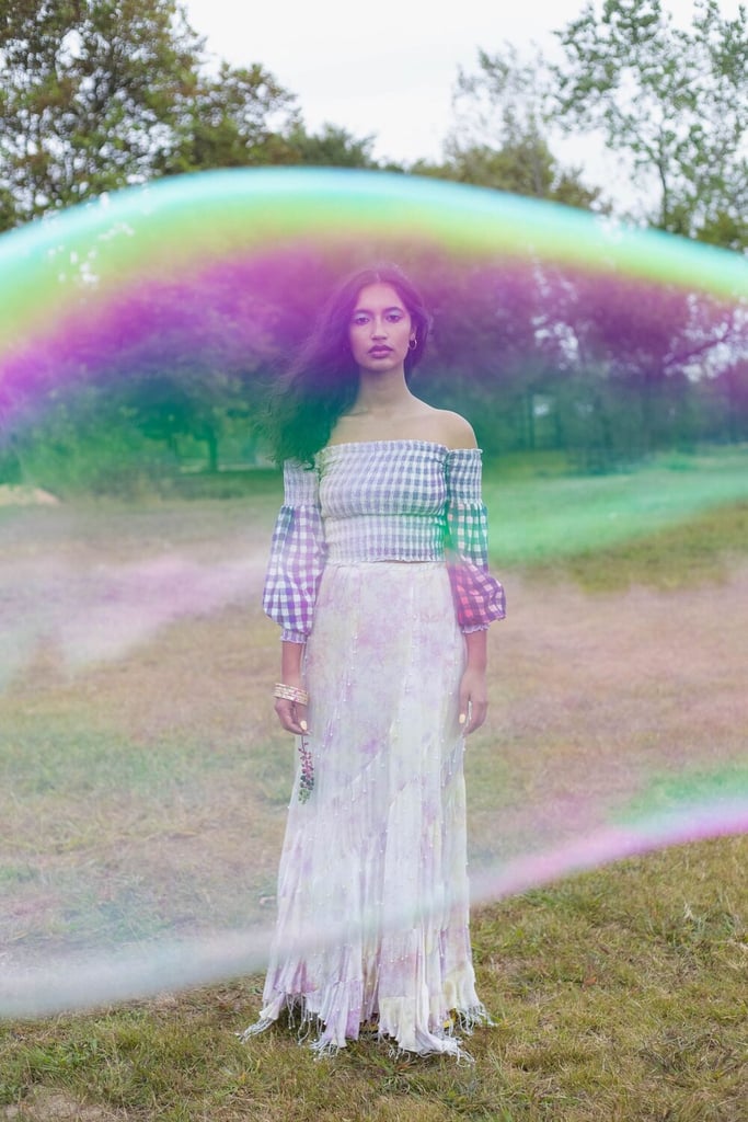Abacaxi Daphne Blouse in Cosmic Gingham
