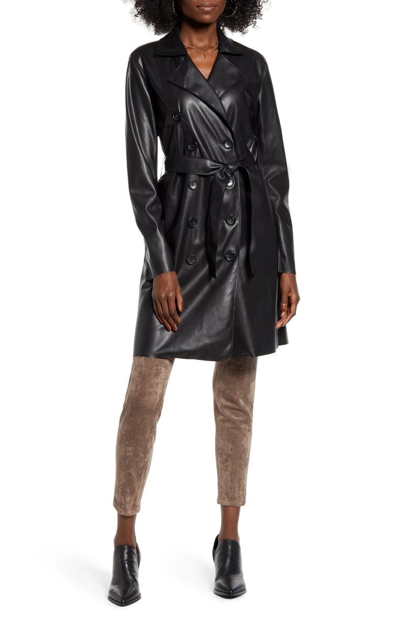 BlankNYC Faux Leather Trench Coat