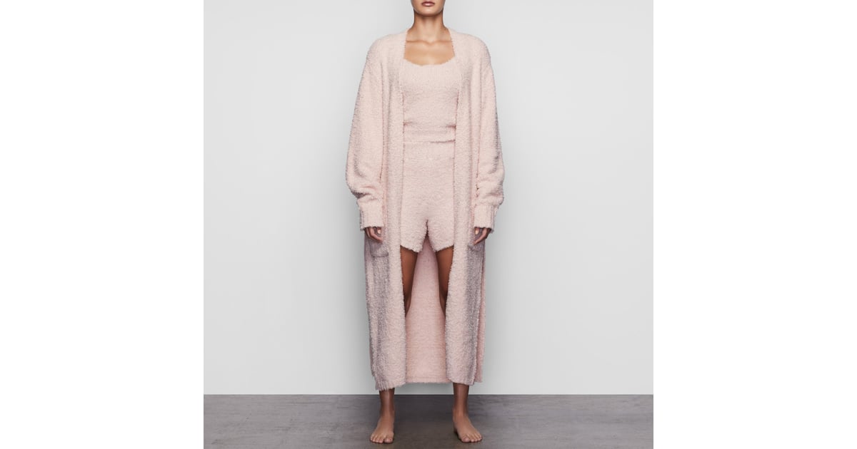 Skims Cozy Knit Robe Dusk Skim Cozy Collection Review POPSUGAR