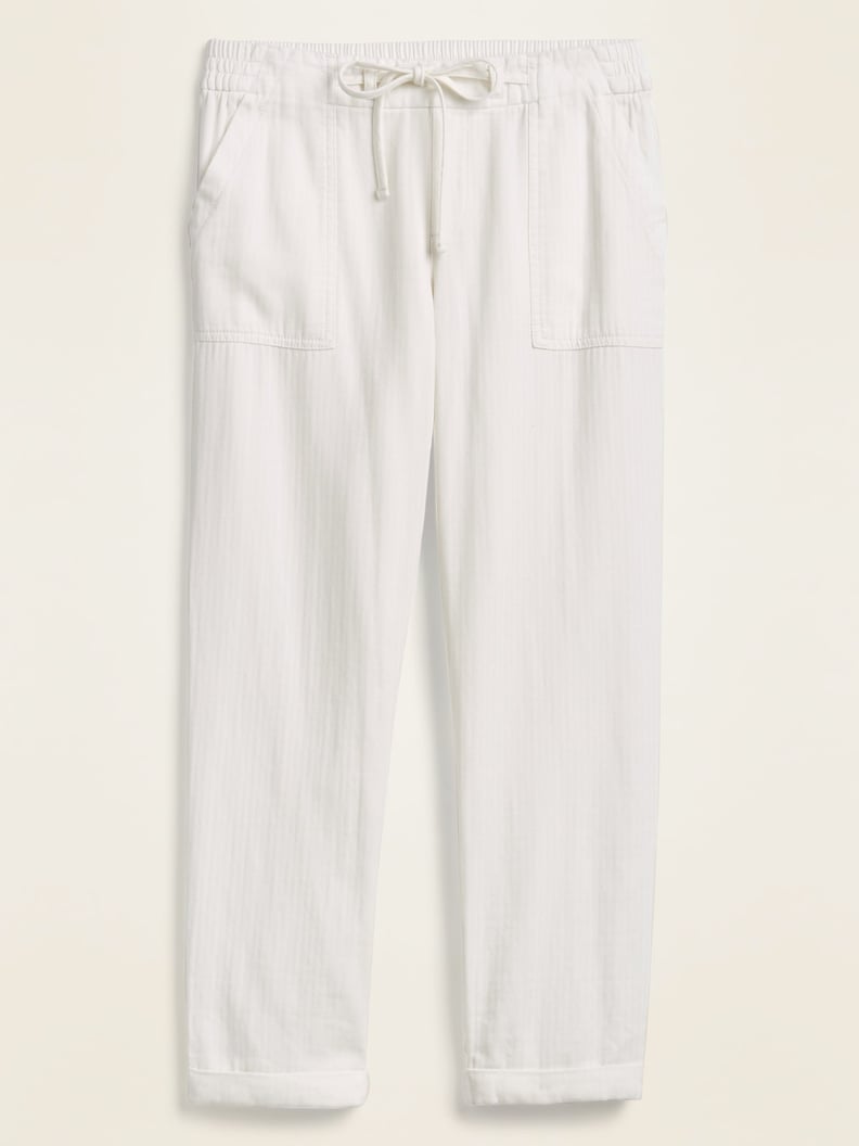 Mid-Rise Soft Twill Pull-On Utility Pants for Women, Old Navy