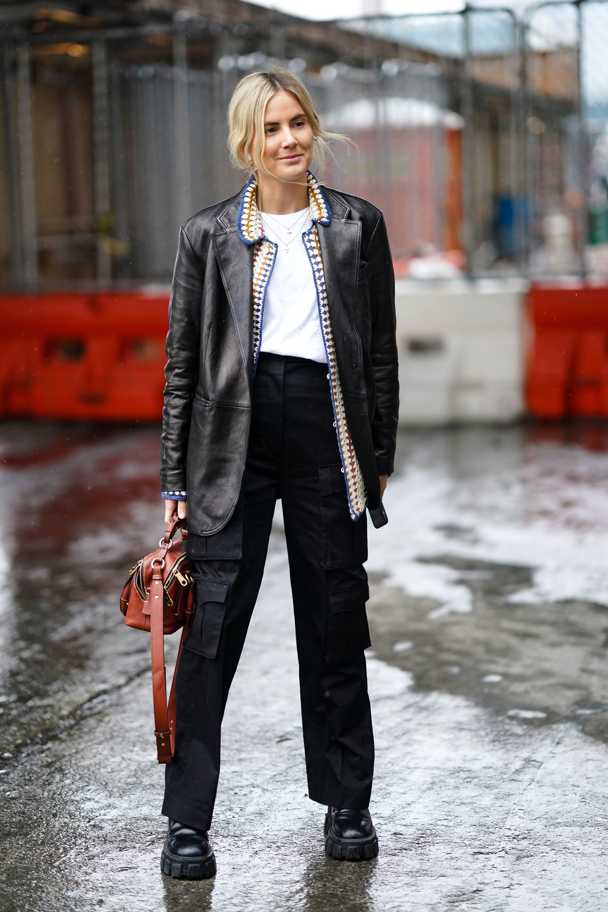 Sydne Style shows how to wear black pants with graphic tee and blazer for  office outfit ideas  Sydne Style