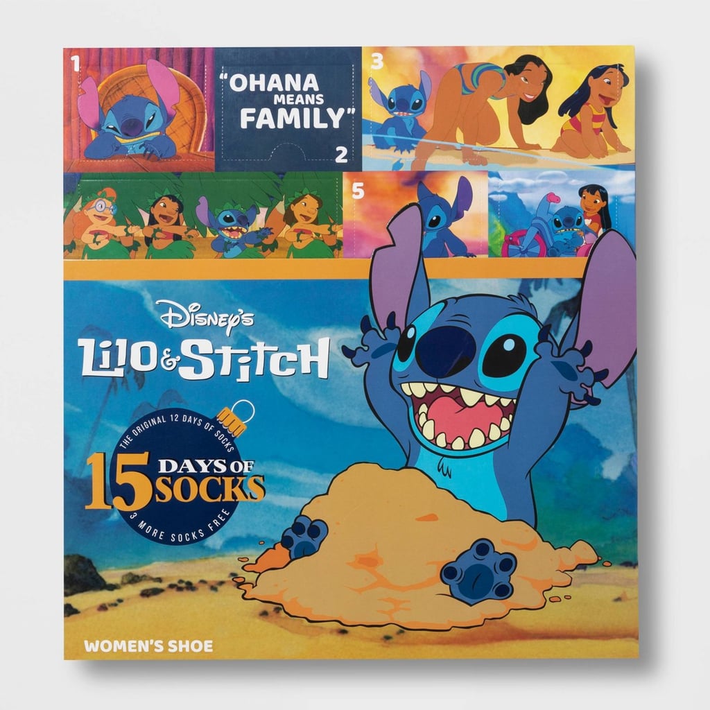 Here's the Exterior of Target's Lilo & Stitch Sock Advent Calendar