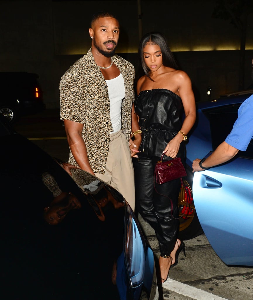 Lori Harvey and Michael B. Jordan continue to raise the bar for date-night style. On August 21, the couple took an outing to Craig's restaurant in West Hollywood and kept their outfits casual — or rather, as casual as things can be when you're Lori and Michael. We're always wowed by their elevated fashion, and these evening looks are no exception. 
The model wore a sleek Celine leather jumpsuit paired with strappy heels, gold jewelry, and a maroon handbag for a pop of color. Michael looked complementary in his YSL ensemble, opting for a patterned unbuttoned shirt, trousers, black boots, and a sparkling chain. Talk about unbeatable, effortless fashion! Get a closer look at their sexy style in the photos ahead. 

    Related:

            
            
                                    
                            

            Lori Harvey&apos;s Sexy Outfit Reminded Us It&apos;s Time to Dust Off Our Espadrille Sandals