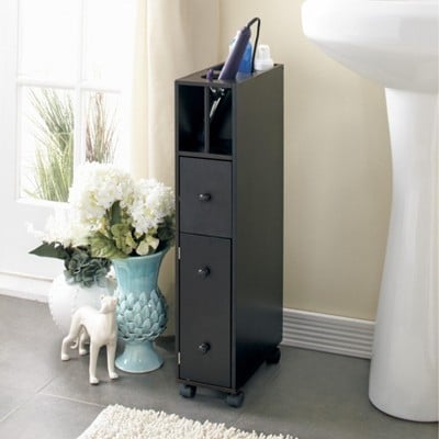 Lakeside Slender Space-Saving Bathroom Organizer Cabinet