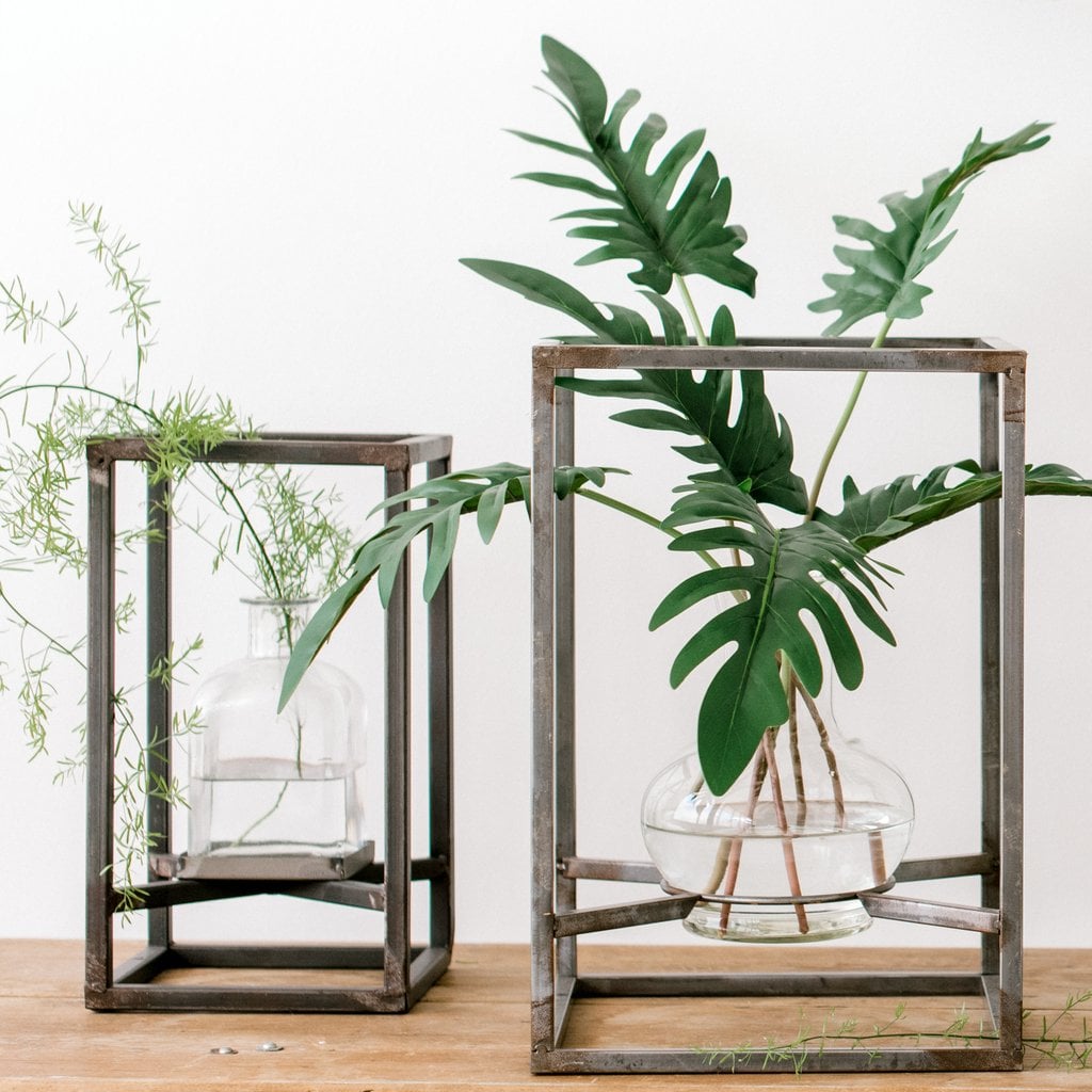 Metal Framed Vase