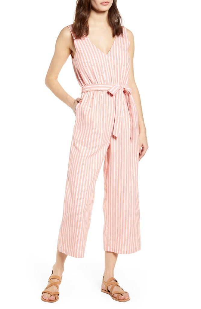 MINKPINK Stripe Crop Jumpsuit