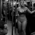 Iskra Lawrence Strips to Her Underwear on a Packed Train to Protest Body Shaming