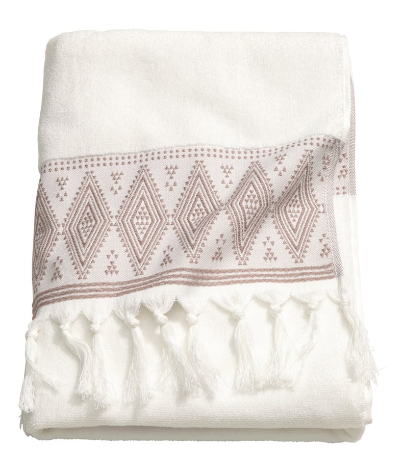H&M Embroidered Bath Towel