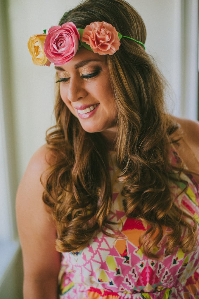 Charming Necessities created custom floral crowns for each guest.