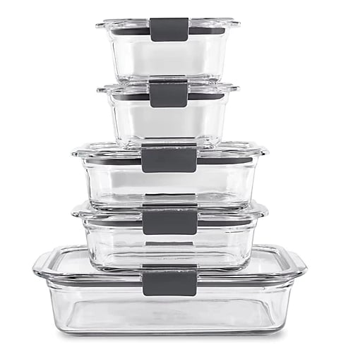 Rubbermaid Brilliance 10-Piece Glass Storage Set