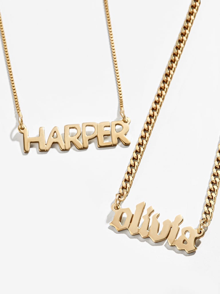 A Custom Necklace: BaubleBar Nameplate Necklace