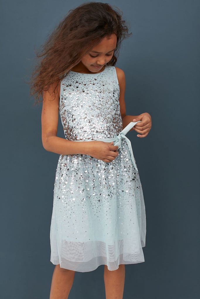 H&M Sequinned Tulle Dress