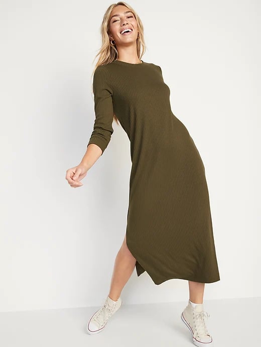 Old Navy Rib-Knit Maxi Shift Dress