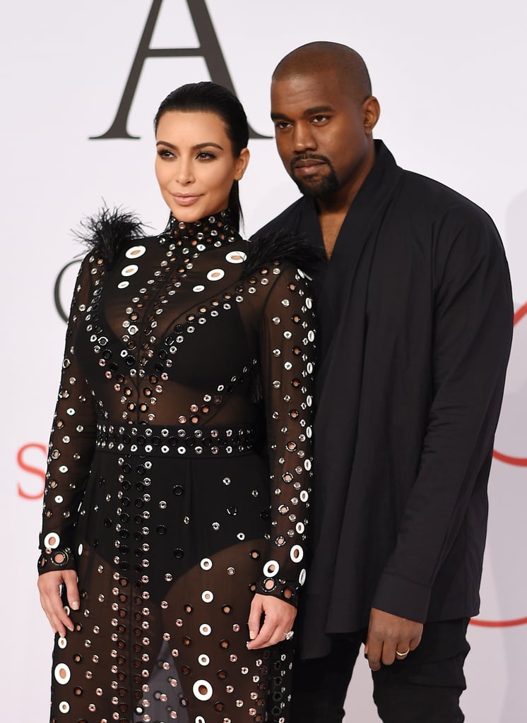 Kim Kardashian and Kanye West at CFDA Awards 2015 | Photos