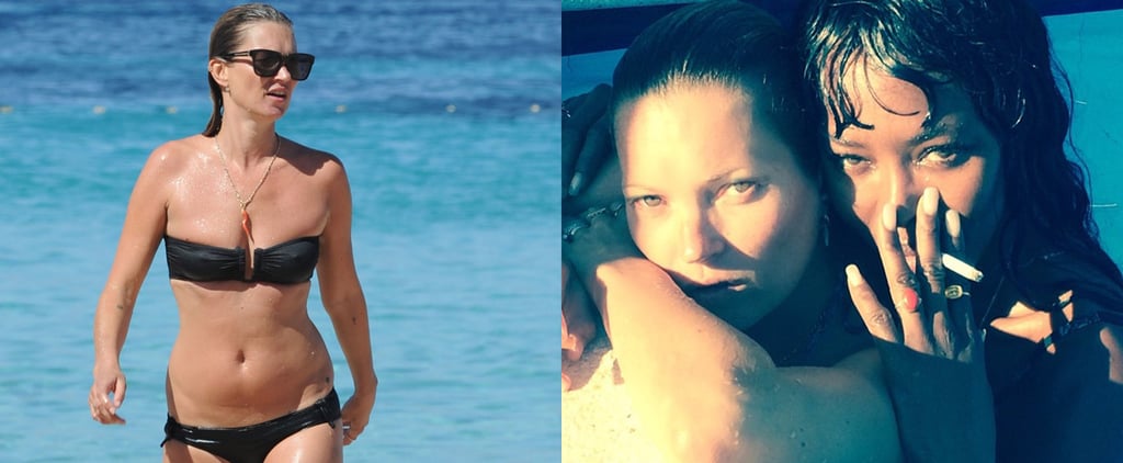 Kate Moss and Naomi Campbell at the Beach in Ibiza