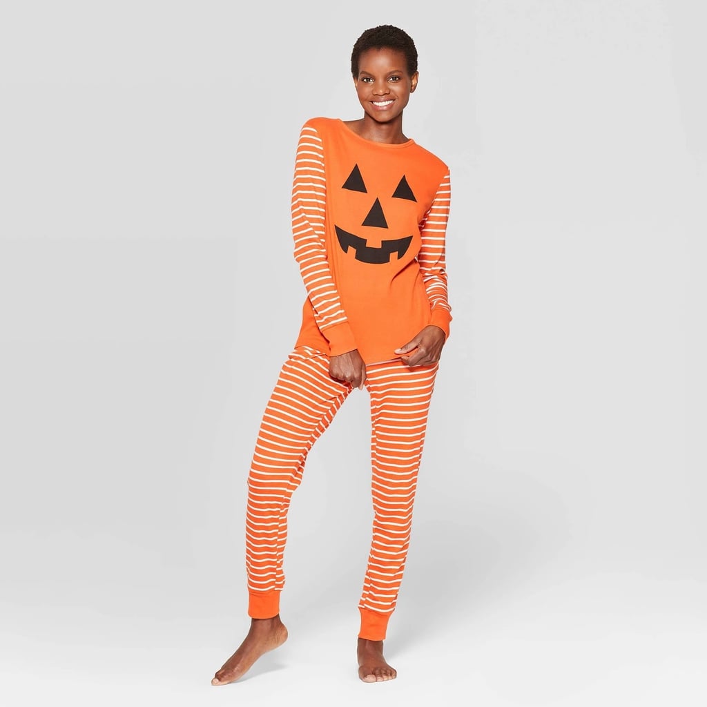 Women's Family Pajama Halloween Pumpkin Set — Orange Matching Family