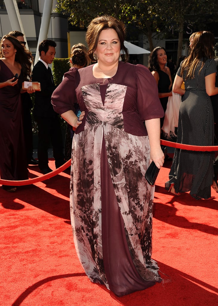 This is quite the romantic ensemble. All eyes were on the star when she wore this marsala-colored gown to the 2012 Primetime Creative Arts Emmy Awards.