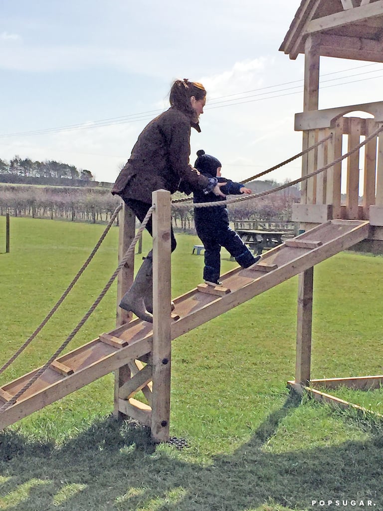 Kate Middleton and Prince George at the Petting Zoo Pictures