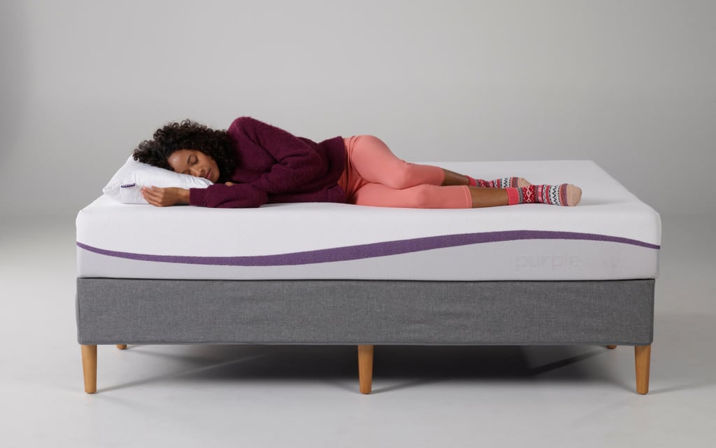 the top of purple mattress without covers