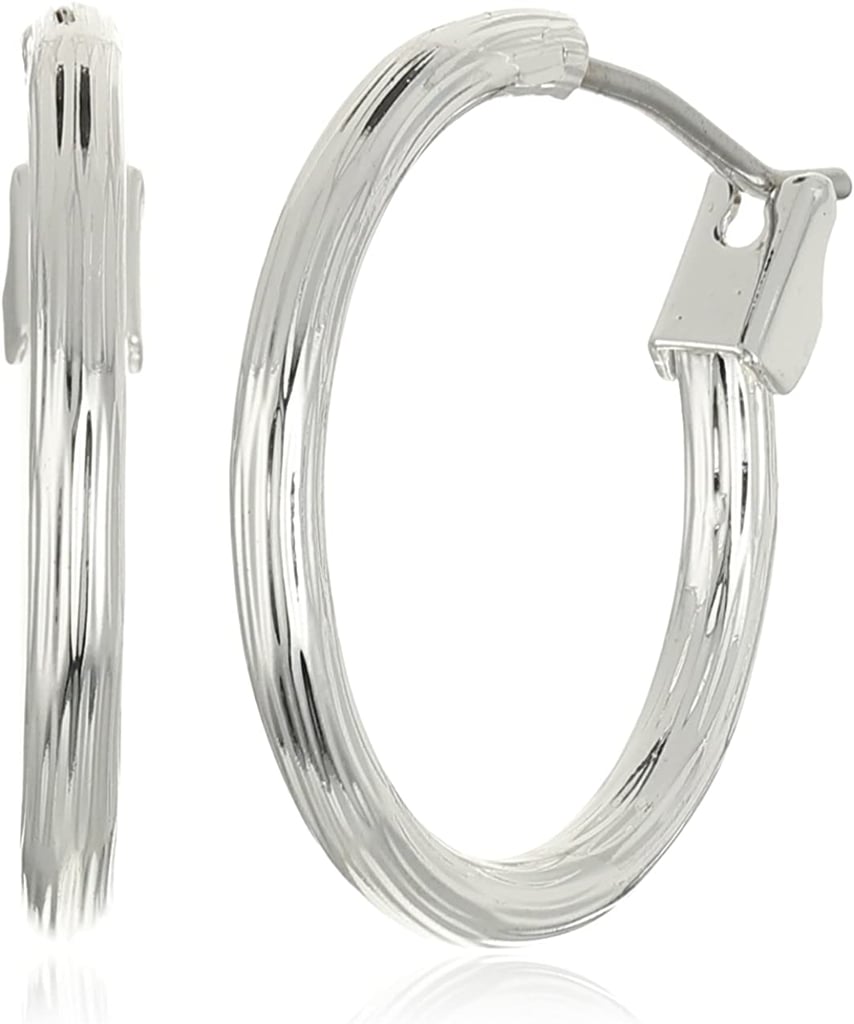 Napier silver new arrivals hoop earrings