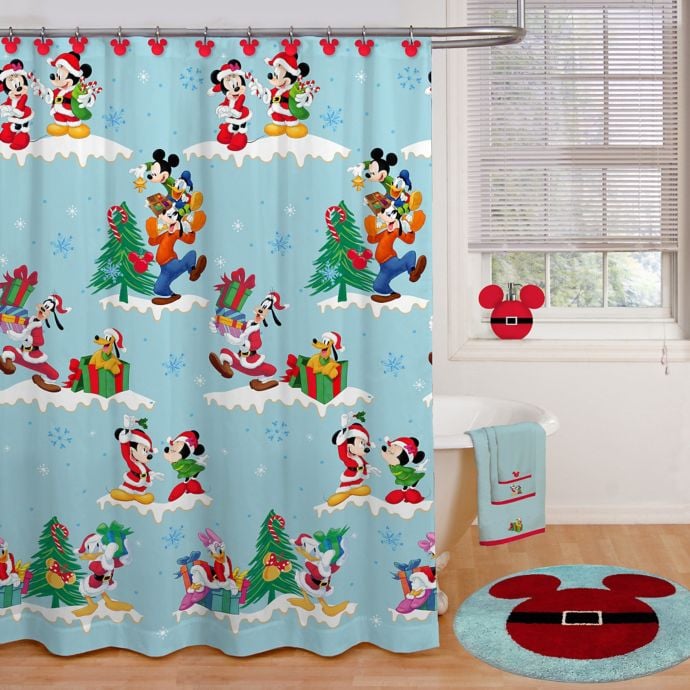 Disney Holiday 72-Inch x 70-Inch Shower Curtain 