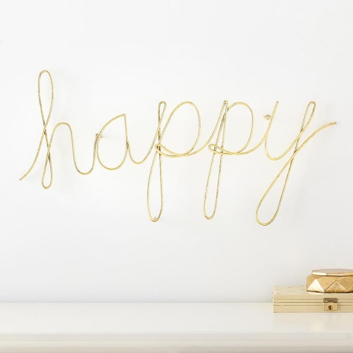 MayBaby Wire Happy Wall Decor (59) Pottery Barn Teen MayBaby