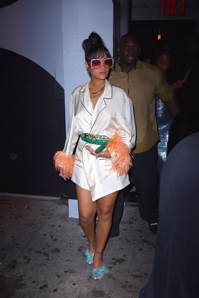 Naturally Our Eyes Gravitated Toward The Sleeves Of Rihanna S Silk Rihanna S Best Street Style Popsugar Fashion Photo 17