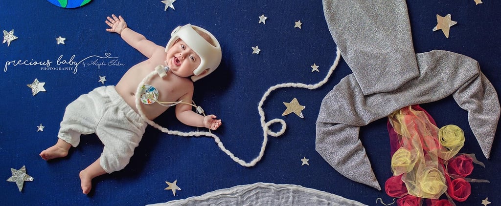 Photos of Babies With Special Needs on Floor Backdrops