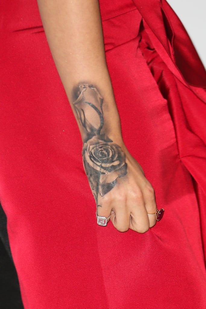 Rita Ora's Rose Cover-Up Tattoo