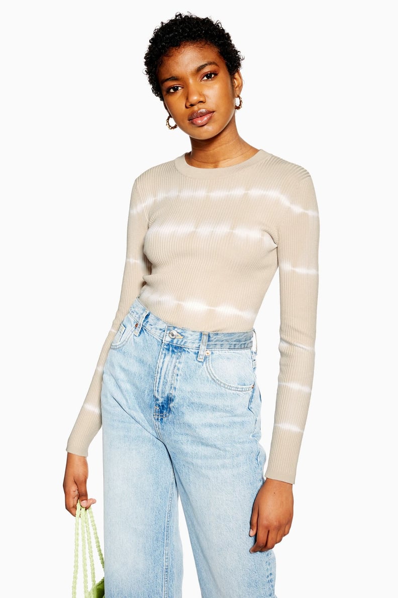 Topshop Tie Dye Knitted Top