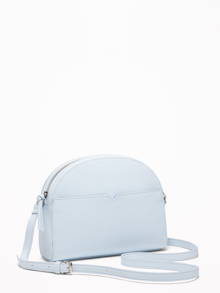 Old Navy Faux-Leather Half-Moon Crossbody Bag