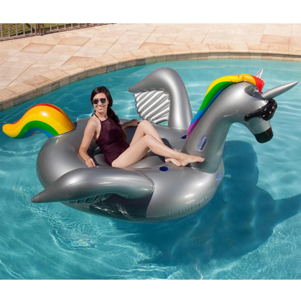 Giant Inflatable Ride-On Rainbow Pool Float