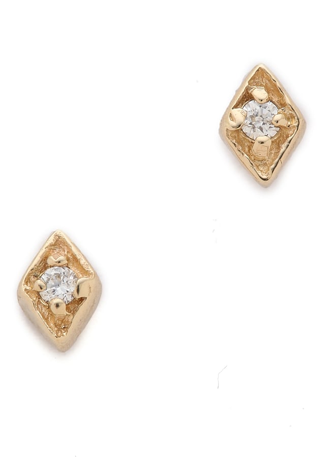 Blanca Monros Gomez Tiny Diamond Filigree Stud Earrings ($195)